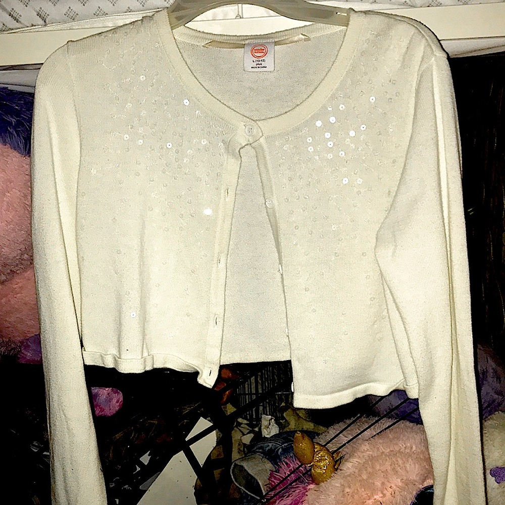 New white cardigan never been worn for girls